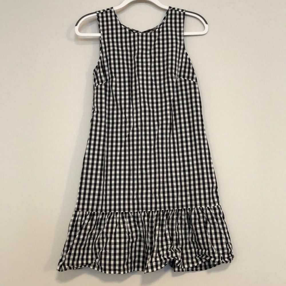 J. Crew black & white gingham shift dress